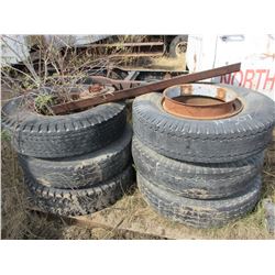 6 - 10.00 X 20 TIRES AND RIMS