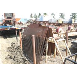 54" X 12' STEEL SKID C/W STEEL PLATE & GRADING