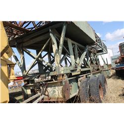 GREEN TANDEM AXLE DRILLING UNIT C/W HYD TANKS, ELECT MOTORS, ELECTRICAL PANEL, HD FRAME, 10X20 TIRES