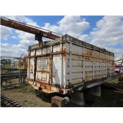 APPROX. 66" H X 190" TRUCK BOX WITH WOOD FLOORS C/W AUGERS