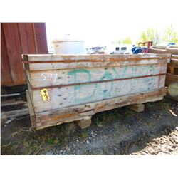 APPROX. 3' X 7' HEAVY WOOD BOX