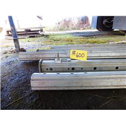 5 ALUMINUM RAILS UNDER TRAILER #255