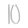 Image 1 : Diamond Hoop Earrings 1/2 Cttw 10kt White Gold