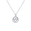 Image 1 : 0.08 CTW Diamond Necklace 14K White Gold - REF-18M3F
