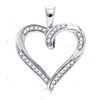 Diamond Heart Pendant 1/10 Cttw 10kt White Gold
