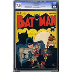 Batman #5 (DC, 1941) CGC FN/VF 7.0 Off-white pages. The Batman #5 (DC, 1941) CGC FN/VF 7.0 Off-white