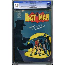 Batman #16 (DC, 1943) CGC VG+ 4.5 Off-white to white pa Batman #16 (DC, 1943) CGC VG+ 4.5 Off-white 