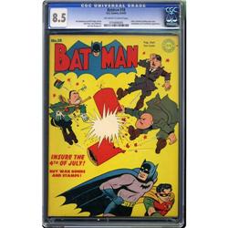 Batman #18 (DC, 1943) CGC VF+ 8.5 Off-white to white pa Batman #18 (DC, 1943) CGC VF+ 8.5 Off-white 