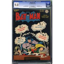Batman #19 (DC, 1943) CGC VF/NM 9.0 Off-white to white Batman #19 (DC, 1943) CGC VF/NM 9.0 Off-white