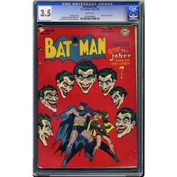 Batman #44 (DC, 1947) CGC VG- 3.5 White pages. Joker co Batman #44 (DC, 1947) CGC VG- 3.5 White page