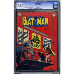 Batman #54 (DC, 1949) CGC VF- 7.5 Off-white pages. This Batman #54 (DC, 1949) CGC VF- 7.5 Off-white 