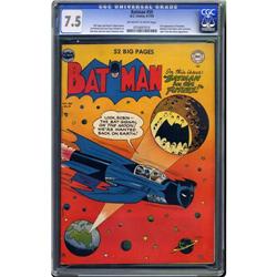 Batman #59 (DC, 1950) CGC VF- 7.5 Off-white to white pa Batman #59 (DC, 1950) CGC VF- 7.5 Off-white 