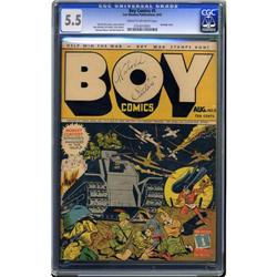 Boy Comics #5 (Lev Gleason, 1942) CGC FN- 5.5 Cream to Boy Comics #5 (Lev Gleason, 1942) CGC FN- 5.5