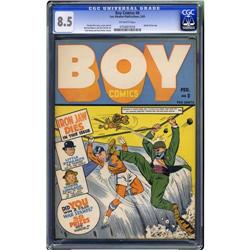 Boy Comics #8 (Lev Gleason, 1943) CGC VF+ 8.5 Off-white Boy Comics #8 (Lev Gleason, 1943) CGC VF+ 8.