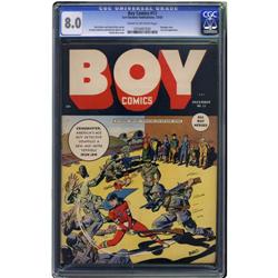 Boy Comics #13 (Lev Gleason, 1943) CGC VF 8.0 Cream to Boy Comics #13 (Lev Gleason, 1943) CGC VF 8.0