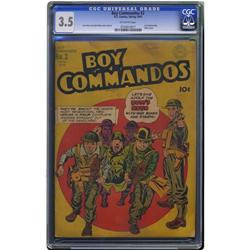 Boy Commandos #2 (DC, 1943) CGC VG- 3.5 Off-white pages Boy Commandos #2 (DC, 1943) CGC VG- 3.5 Off-