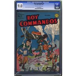 Boy Commandos #5 (DC, 1943) CGC VF/NM 9.0 Off-white to Boy Commandos #5 (DC, 1943) CGC VF/NM 9.0 Off