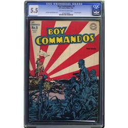 Boy Commandos #9 (DC, 1944) CGC FN- 5.5 Off-white to wh Boy Commandos #9 (DC, 1944) CGC FN- 5.5 Off-