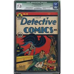 Detective Comics #45 (DC, 1940) CGC Qualified FN/VF 7.0 Detective Comics #45 (DC, 1940) CGC Qualifie