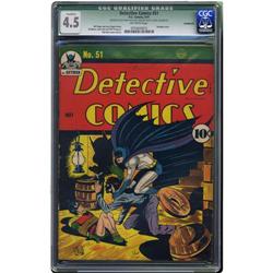 Detective Comics #51 (DC, 1941) CGC Qualified VG+ 4.5 O Detective Comics #51 (DC, 1941) CGC Qualifie