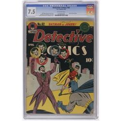 Detective Comics #62 (DC, 1942) CGC VF- 7.5 Off-white p Detective Comics #62 (DC, 1942) CGC VF- 7.5 