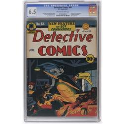 Detective Comics #64 (DC, 1942) CGC FN+ 6.5 Off-white t Detective Comics #64 (DC, 1942) CGC FN+ 6.5 