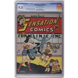 Sensation Comics #27 (DC, 1944) CGC VF/NM 9.0 Off-white Sensation Comics #27 (DC, 1944) CGC VF/NM 9.