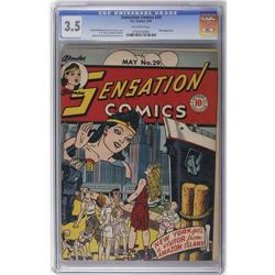 Sensation Comics #29 (DC, 1944) CGC VG- 3.5 Off-white p Sensation Comics #29 (DC, 1944) CGC VG- 3.5 