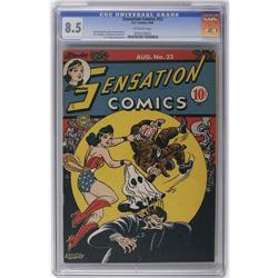 Sensation Comics #32 (DC, 1944) CGC VF+ 8.5 Off-white p Sensation Comics #32 (DC, 1944) CGC VF+ 8.5 