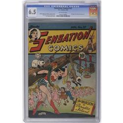 Sensation Comics #37 (DC, 1945) CGC FN+ 6.5 Off-white p Sensation Comics #37 (DC, 1945) CGC FN+ 6.5 