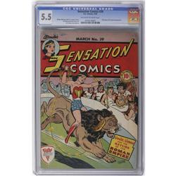 Sensation Comics #39 (DC, 1945) CGC FN- 5.5 Off-white t Sensation Comics #39 (DC, 1945) CGC FN- 5.5 