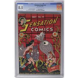 Sensation Comics #41 (DC, 1945) CGC VF+ 8.5 Off-white t Sensation Comics #41 (DC, 1945) CGC VF+ 8.5 
