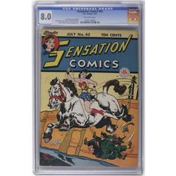 Sensation Comics #43 (DC, 1945) CGC VF 8.0 Off-white pa Sensation Comics #43 (DC, 1945) CGC VF 8.0 O