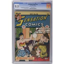 Sensation Comics #46 (DC, 1945) CGC VF+ 8.5 Off-white t Sensation Comics #46 (DC, 1945) CGC VF+ 8.5 