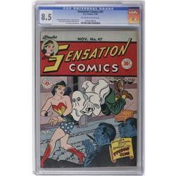 Sensation Comics #47 (DC, 1945) CGC VF+ 8.5 Off-white t Sensation Comics #47 (DC, 1945) CGC VF+ 8.5 
