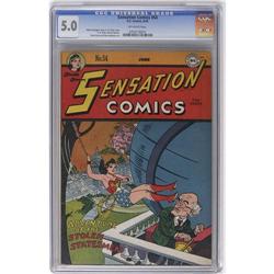 Sensation Comics #54 (DC, 1946) CGC VG/FN 5.0 Off-white Sensation Comics #54 (DC, 1946) CGC VG/FN 5.