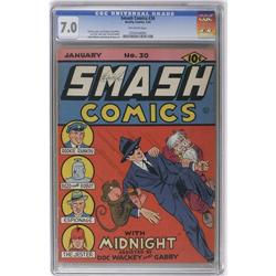 Smash Comics #30 (Quality, 1942) CGC FN/VF 7.0 Off-whit Smash Comics #30 (Quality, 1942) CGC FN/VF 7