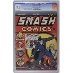 Smash Comics #31 (Quality, 1942) CGC GD/VG 3.0 Cream to Smash Comics #31 (Quality, 1942) CGC GD/VG 3