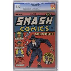 Smash Comics #32 (Quality, 1942) CGC FN- 5.5 Off-white Smash Comics #32 (Quality, 1942) CGC FN- 5.5 