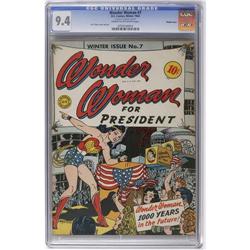 Wonder Woman #7 Double Cover (DC, 1943) CGC NM 9.4 Crea Wonder Woman #7 Double Cover (DC, 1943) CGC 