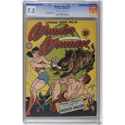 Wonder Woman #8 (DC, 1944) CGC VF- 7.5 Off-white to whi Wonder Woman #8 (DC, 1944) CGC VF- 7.5 Off-w