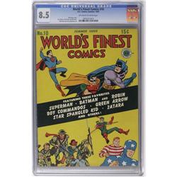 World's Finest Comics #10 (DC, 1943) CGC VF+ 8.5 Off-wh World's Finest Comics #10 (DC, 1943) CGC VF+