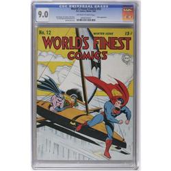 World's Finest Comics #12 (DC, 1943) CGC VF/NM 9.0 Off- World's Finest Comics #12 (DC, 1943) CGC VF/