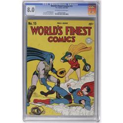 World's Finest Comics #15 (DC, 1944) CGC VF 8.0 Off-whi World's Finest Comics #15 (DC, 1944) CGC VF 