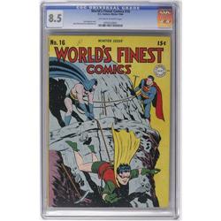 World's Finest Comics #16 (DC, 1944) CGC VF+ 8.5 Off-wh World's Finest Comics #16 (DC, 1944) CGC VF+