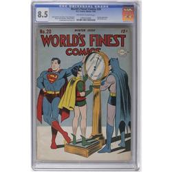World's Finest Comics #20 (DC, 1945) CGC VF+ 8.5 Off-wh World's Finest Comics #20 (DC, 1945) CGC VF+