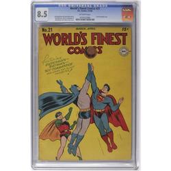 World's Finest Comics #21 (DC, 1946) CGC VF+ 8.5 Off-wh World's Finest Comics #21 (DC, 1946) CGC VF+