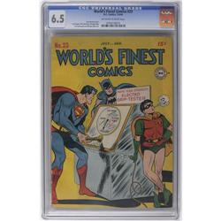 World's Finest Comics #23 (DC, 1946) CGC FN+ 6.5 Off-wh World's Finest Comics #23 (DC, 1946) CGC FN+
