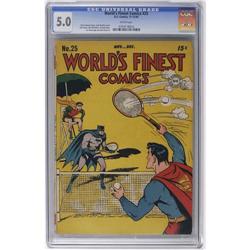 World's Finest Comics #25 (DC, 1946) CGC VG/FN 5.0 Whit World's Finest Comics #25 (DC, 1946) CGC VG/