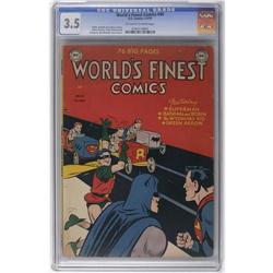 World's Finest Comics #44 (DC, 1950) CGC VG- 3.5 Off-wh World's Finest Comics #44 (DC, 1950) CGC VG-